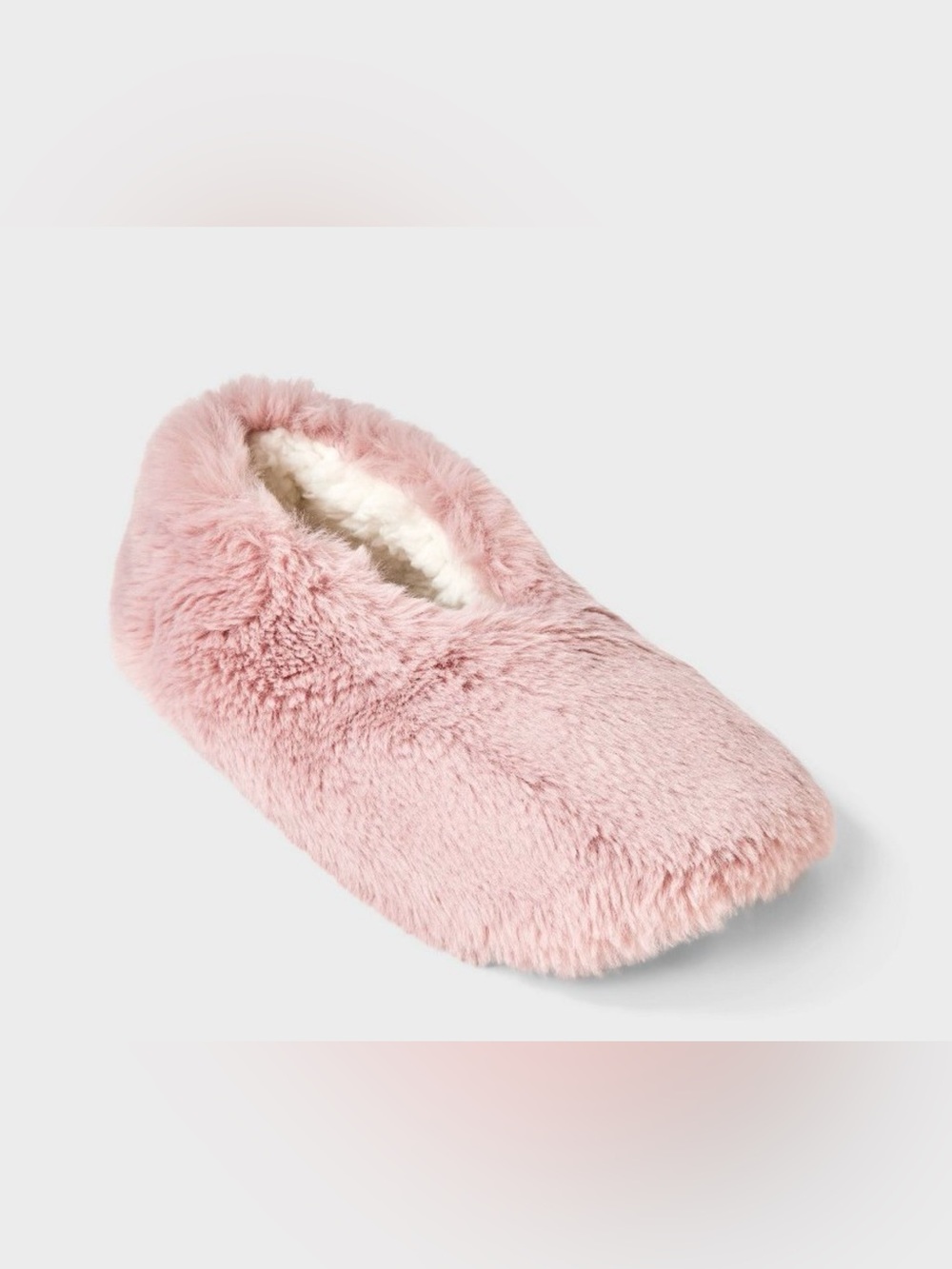 Auden Faux Fur Blush Slipper Socks